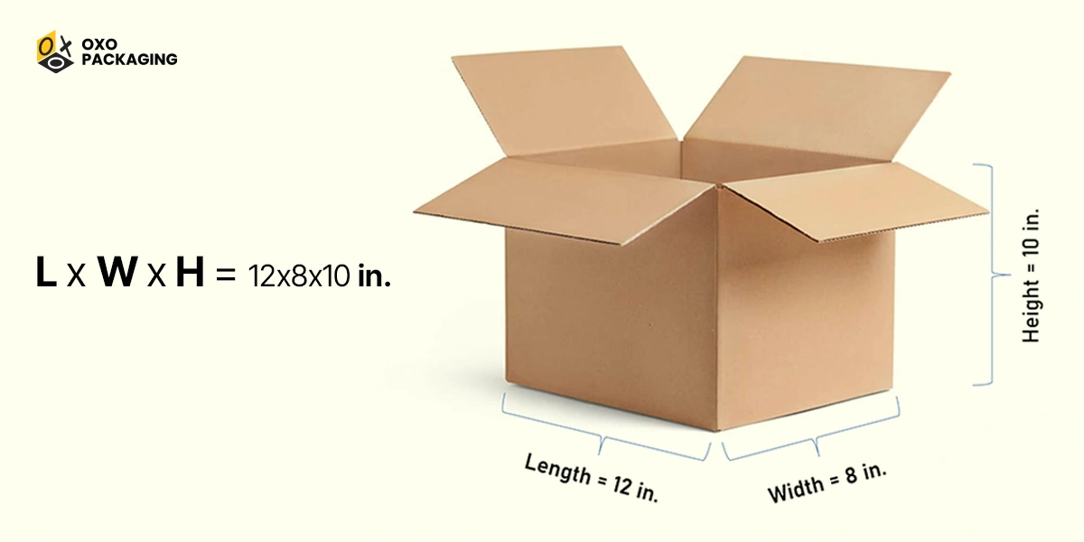 Size of box Length width hight gusset