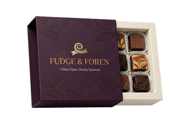 custom fudge Packaging boxes Wholesale