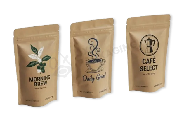 Kraft Stand up Pouch Option Packaging