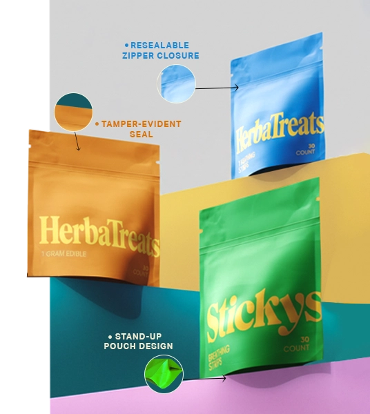 Custom Printed 1 Gram Mylar Bags