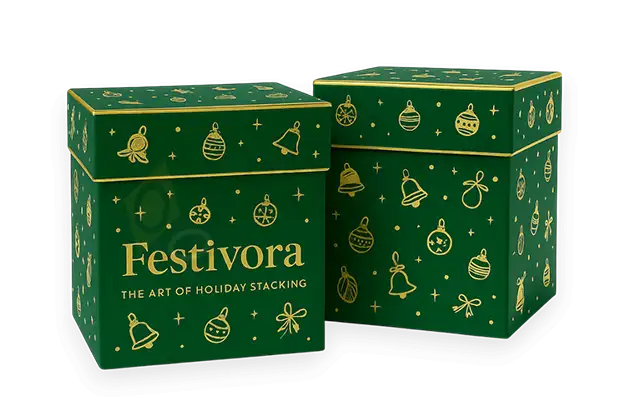 Custom Printed Christmas Stacking Packaging