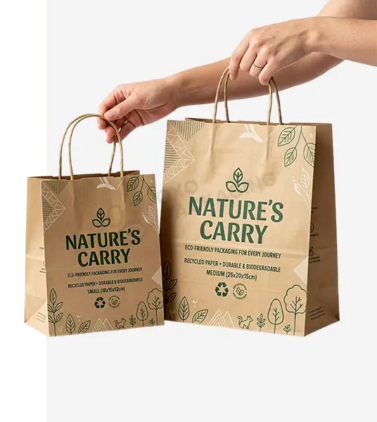 Personalize Twisted Handle Paper Bags wholesale bulk