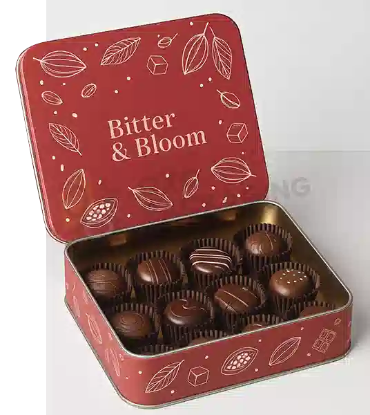 personalized chocolate tin box
