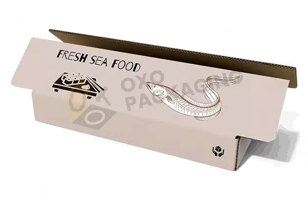 wax corrugated seafood boxes