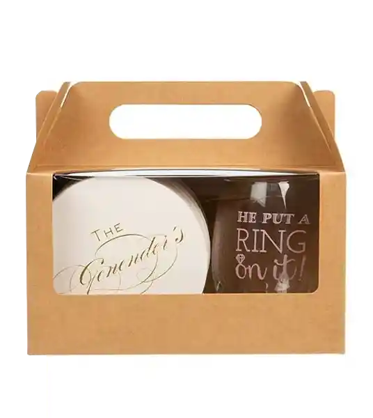 wholesale kraft paper box with handle