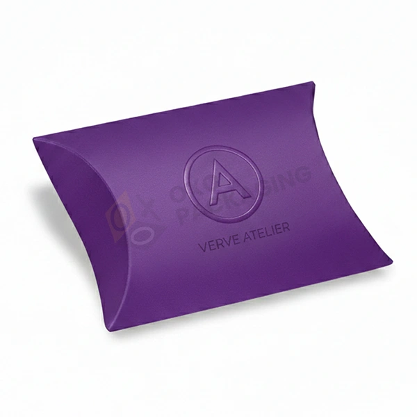 Custom purple pillow boxes