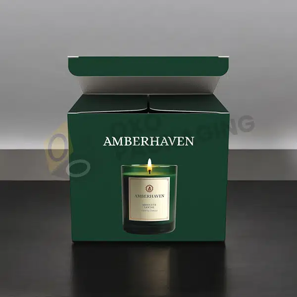 custom square candle packaging