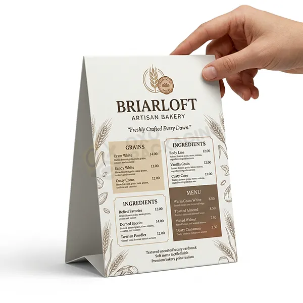 custom table tents