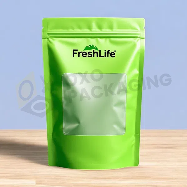 tailored mylar bags in green color