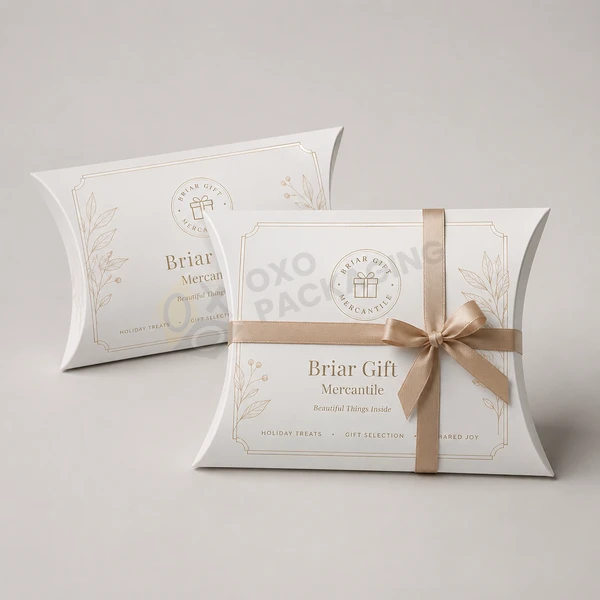 Custom White Pillow Box
